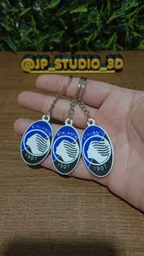 Kit 3 chaveiros do Atalanta Time da Itália