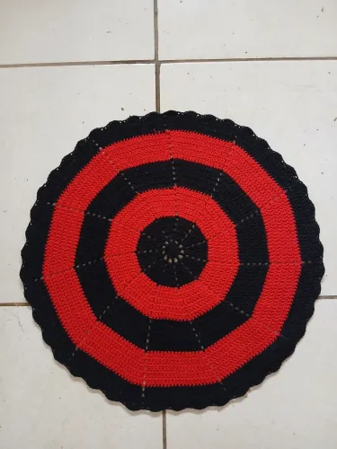 Tapete redondo de crochê
