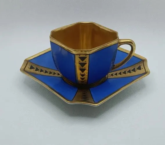 Xícara Art Déco Mitterteich Bavaria - Porcelana Alemã Vintage