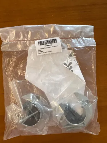 NOVO Par suporte flange aberto de alumínio 28mm cromado