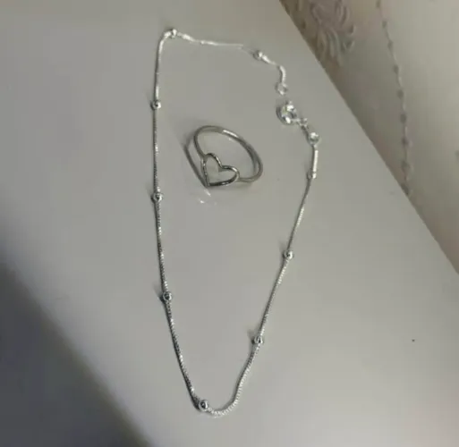 Prata 925 legítima tornozeleira