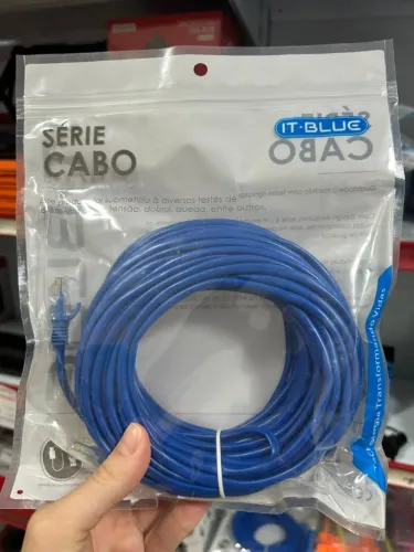 Cabo de Rede 15m CAT5 pronto pra usar