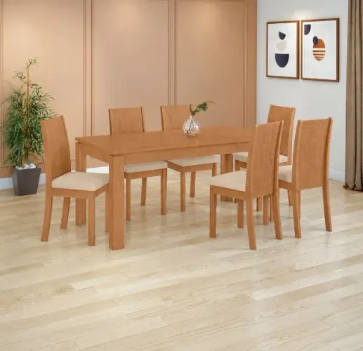 Conjunto de Jantar Domani 6 Lugares