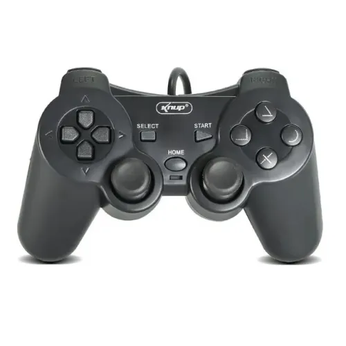 Controle Ps2 Dualshock Kp-gm014 Preto Knup *ENTREGA GRÁTIS*