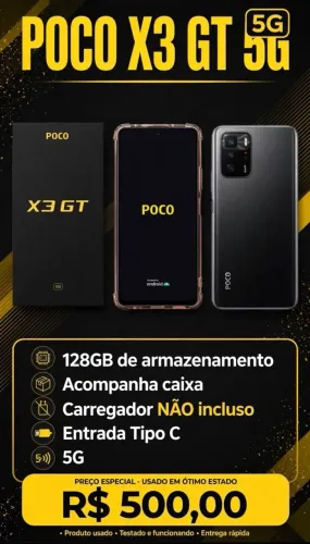 Poco X3 GT impecável (nunca aberto)