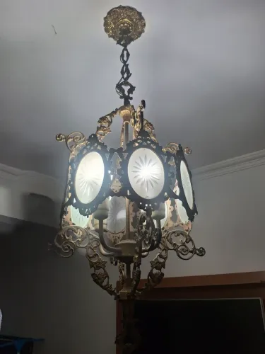 Luminária Antiga em Bronze