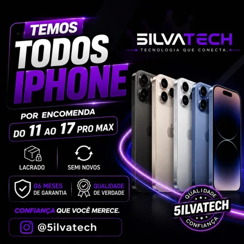 Iphones seminovos e lacrados disponiveis