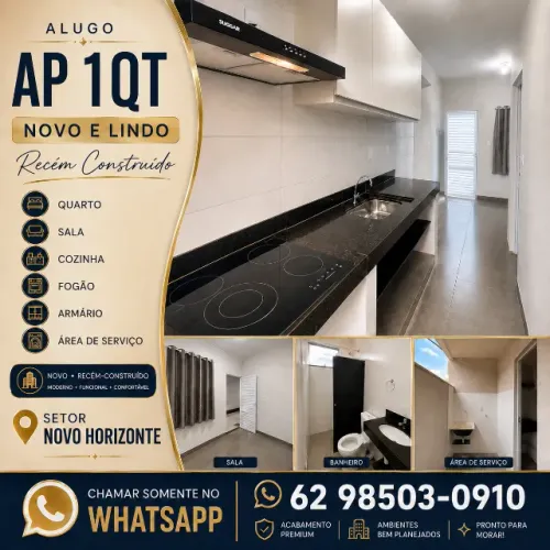 Kitnet 1 Quarto Goiania Novo horizonte Nova e Bonita pra 2 pessoas Bairro Setor Regiao