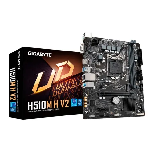 Placa Mãe Gigabyte, Para Intel H510m H, V2, LGA 1200 Ultra Durable, 2x, DDR4, Matx