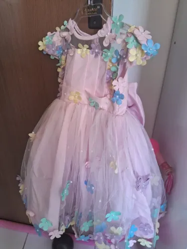 Vestido aniversário 1 ano jardim encantado 