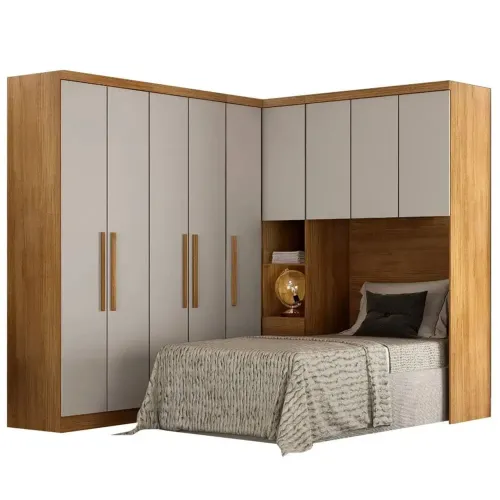 Guarda Roupa Modulado Rizon 004 Solteiro 4 Peças Novo Horizonte / pronta entrega 
