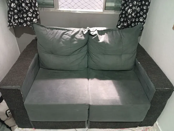 Sofá 2 Lugares Retrátil Lubeck Suede Grafite