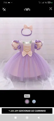 Vestido de festa 1 ano