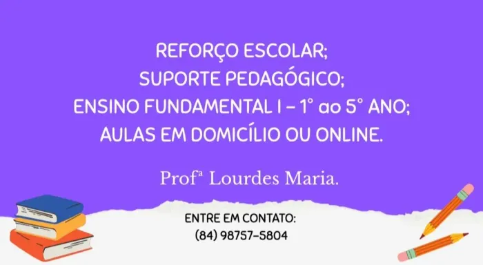 Reforço escolar.