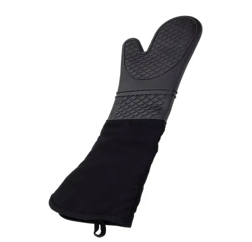 Luva Térmica Forno Silicone Algodão Profissional Punho Longo GP Inox