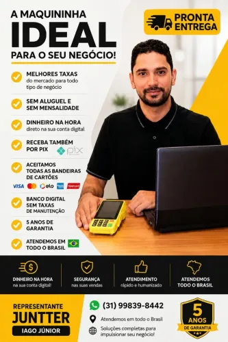 Máquina de cartão de crédito com as melhores taxas do mercado!