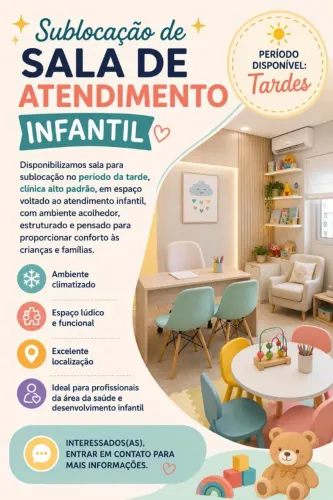 Subloco sala de atendimento terapêutico infantil