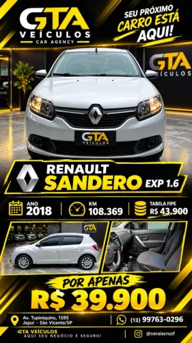 Renault Sandero Expression Flex 1.6 16V 5P 2018