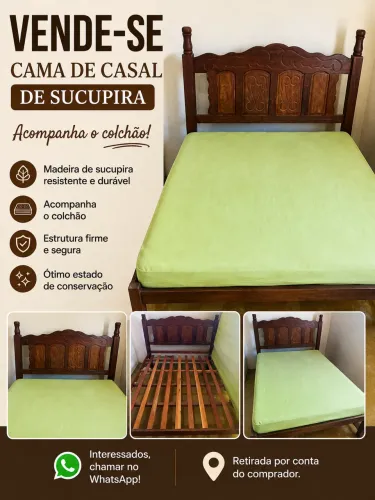 Cama de casal com colchão