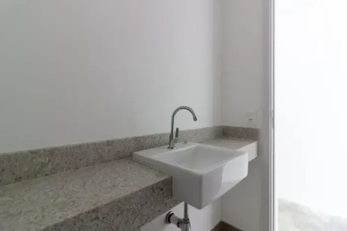 Pia Banheiro Itaúnas Escovado 33x173cm Cuba Semiencaixe Nova