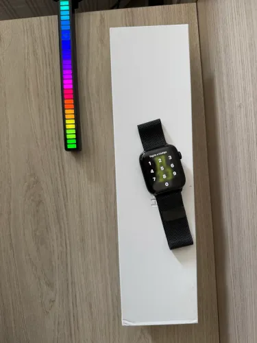 Apple Watch Series 5 Preto 44mm Inox (Aço Inoxidável) - Safira - Impecável
