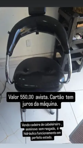 Cadeira cabeleireiro hidráulica 