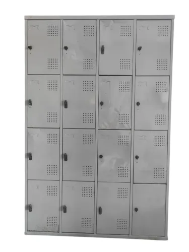 Armário escaninho/roupeiro de aço com 16 portas com tranca pra cadeado