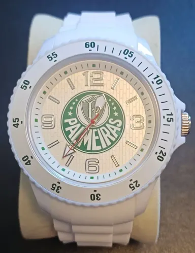 Relógio Oficial Palmeiras Masculino Branco Esportivo - Novo Sem Uso (Licenciado)
