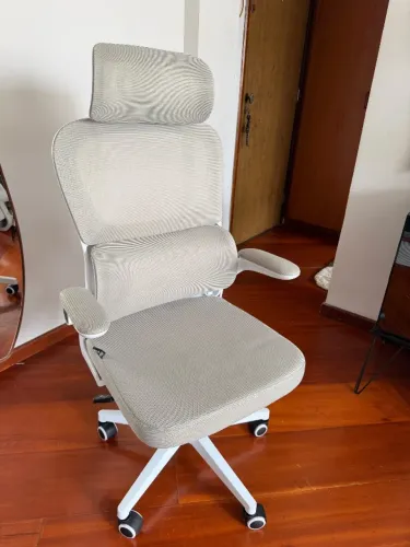 Cadeira Escritório Ergonômica Genebra G500 Luvinco Cor Cinza Com Suporte Lombar Estofado M