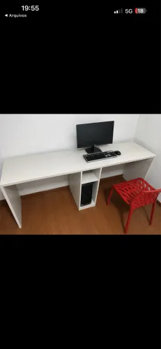 Bancada 2 lugares p estudo/ escritório em Mdf