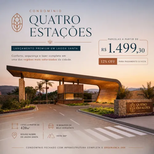Condomínio Quatro Estações | Invista em Lagoa Santa com Parcelas Facilitadas