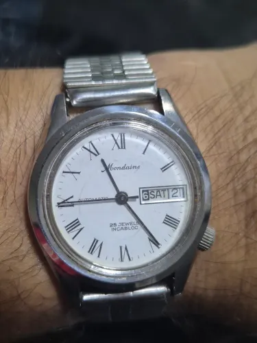 Relógio MONDAINE AUTOMÁTICO  SUÍÇO MOV. ETA   -    TODO REVISADO
