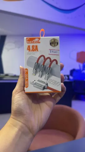 Cabo Carregador USB 3 em 1 / Eletro / Lacrado / Loja física / $30,00