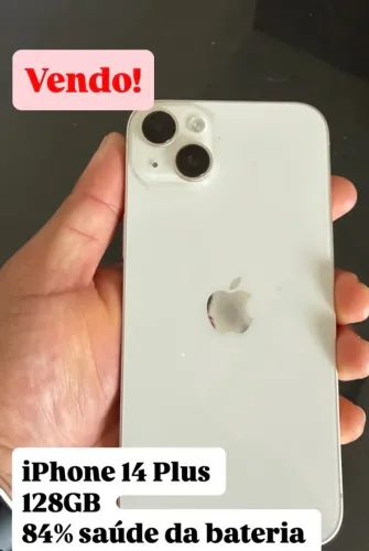 Vendo Iphone 14 Plus | 84% de bateria | R$2.200
