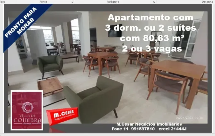 Apartamento a Venda, 80 m² 3 ou 2 dormitorios 2 ou 3 vagas, Tatuapé