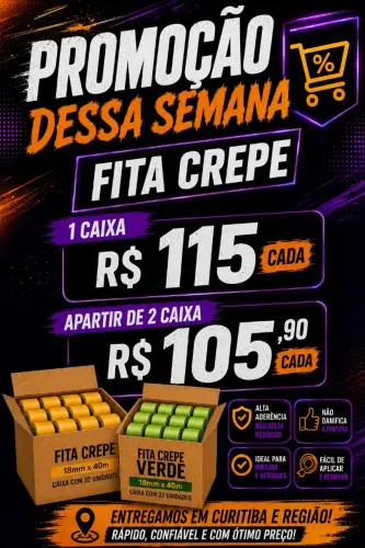 PROMOÇÃO FITA CREPE 