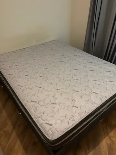 Cama Box Queen Ortobom Evidence (Colchão + Base Bipartida)