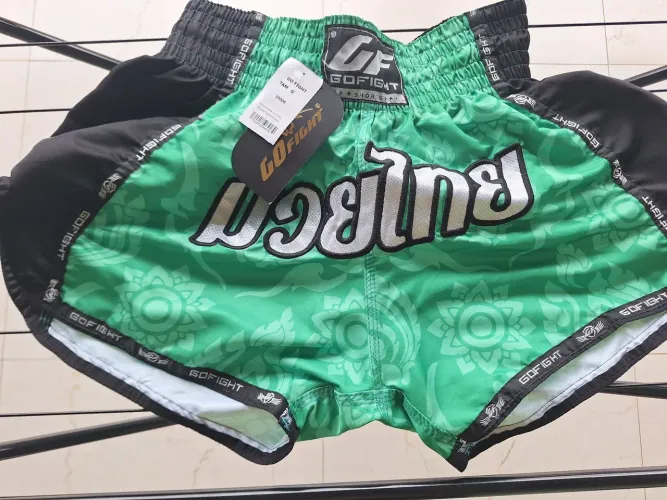 SHORT MUAY THAY GREEN TRIBAL TAM G