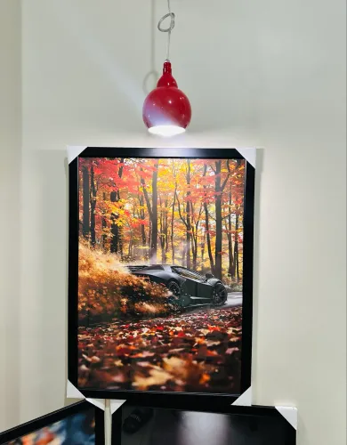Quadro Carro Grande 50x70 Com Vidro Para Sala/Quarto