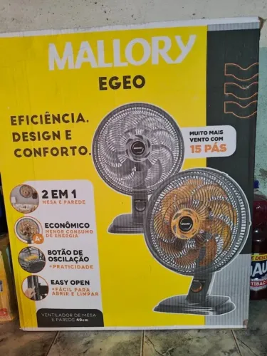 Ventilador Mallory Egeo 220v novo/lacrado