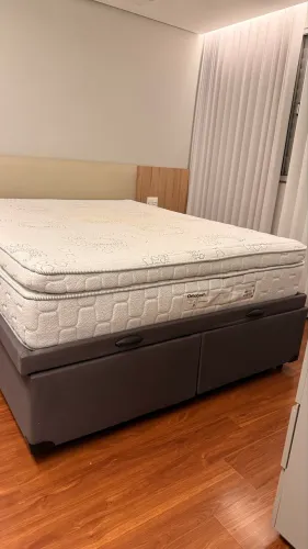 Cama Box Baú Queen + Colchão Ortobom