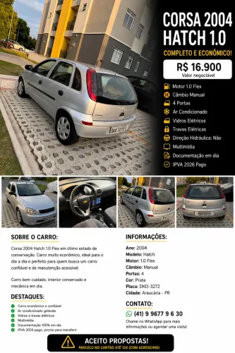 Chevrolet Corsa Hatchback 1.0 MPFI 8V 71cv 5P 2004