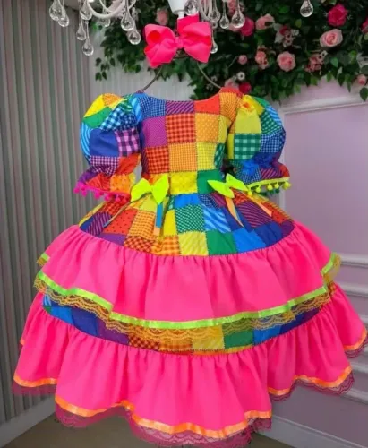 Vestido de quadrilha (junino) contato *