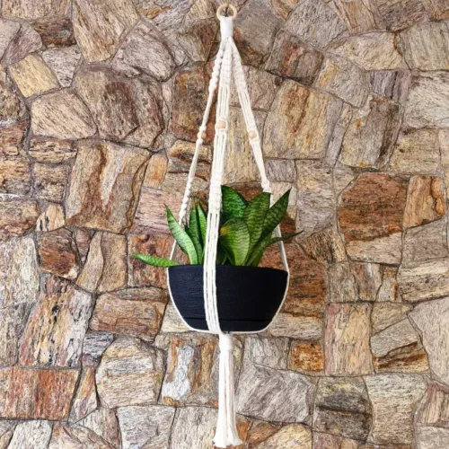 Suporte para Plantas em Macramê