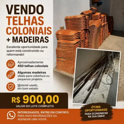Telha plan colonial + caibros