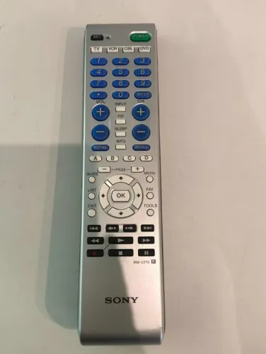Controle Remoto Universal Sony RM-V210 Original (Prata e Azul) USADO