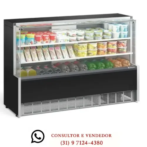 Balcão Refrigerado 2 Placas 1,75M Gelopar Preto