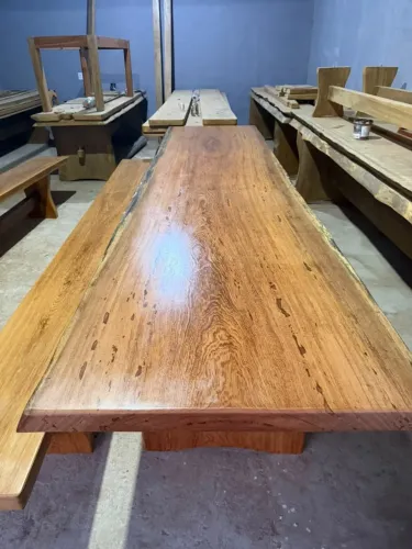 Mesa Angelim pedra 3,50x90cm