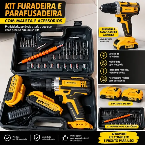 ? VENDO KIT FURADEIRA E PARAFUSADEIRA A BATERIA!