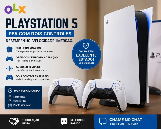 PlayStation 5 Branco - 2 Controles + Gran Turismo (Mídia Física)
